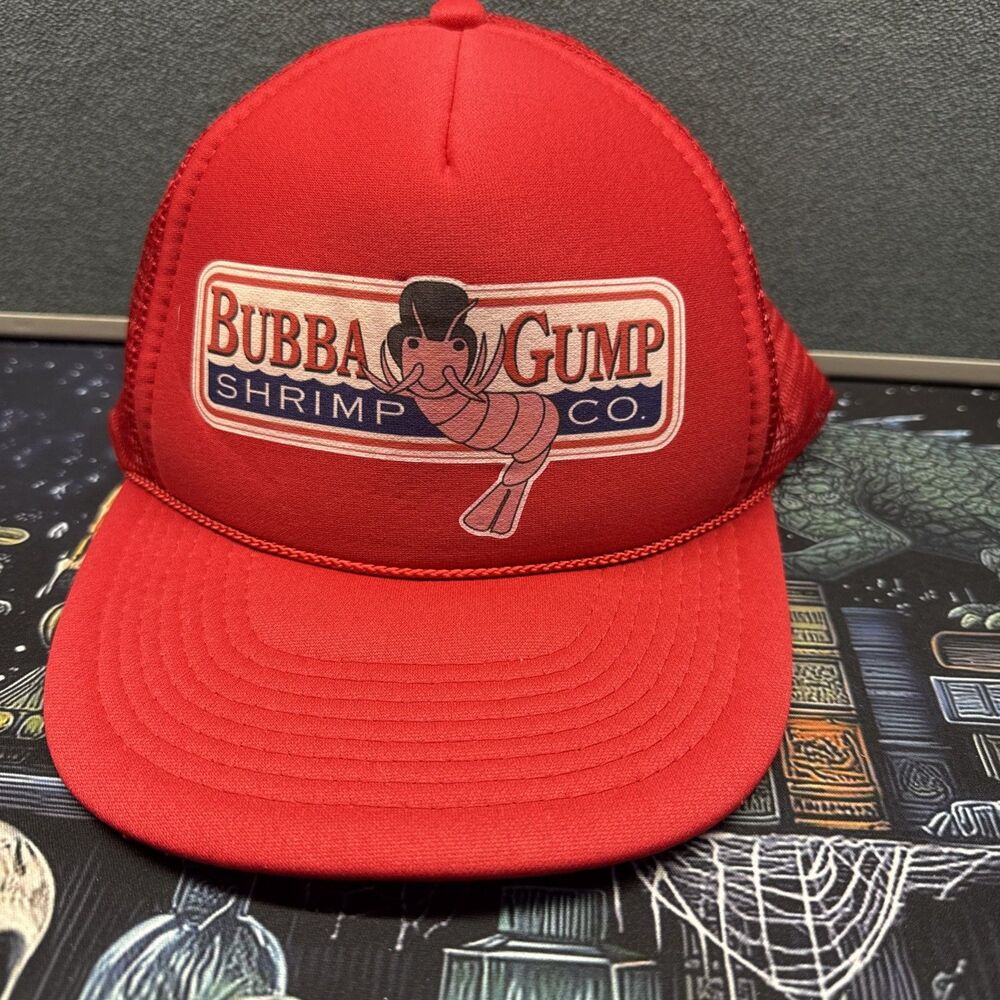 Bubba Gump Shrimp Co. Company-Truckers Hat-Adjustable Red Cap - Forest Gump